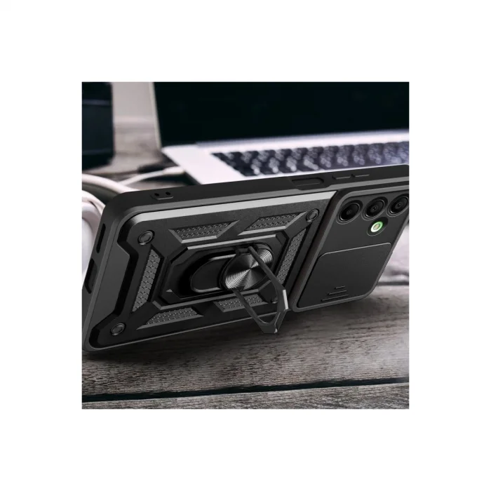 BUĞZ Samsung Galaxy A16 5g Kılıf Pars Lens Yüzüklü Silikon - Lacivert