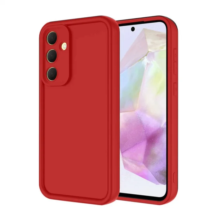 BUĞZ Samsung Galaxy A16 5g Kılıf Viera Silikon - Kırmızı