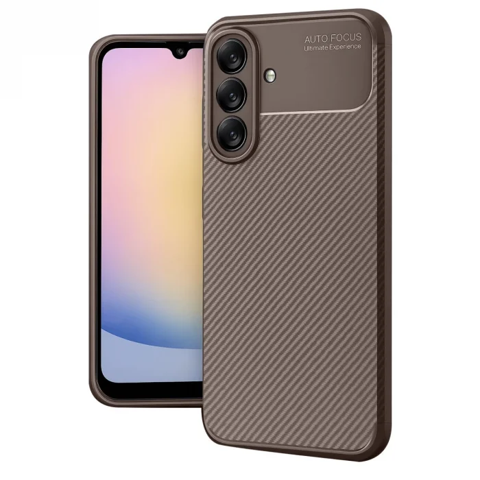 BUĞZ Samsung Galaxy A17 5g Auto Focus Karbon Kapak - Kahverengi