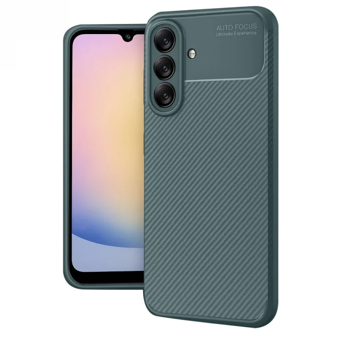 BUĞZ Samsung Galaxy A17 5g Auto Focus Karbon Kapak - Koyu Yeşil
