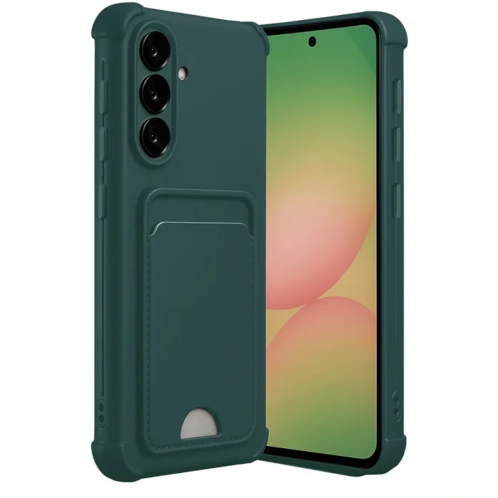 BUĞZ Samsung Galaxy A17 5g Kelvin Kartvizitli Silikon - Koyu Yeşil