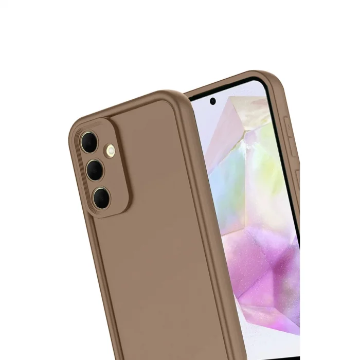 BUĞZ Samsung Galaxy A17 5g Viera Silikon - Kahverengi