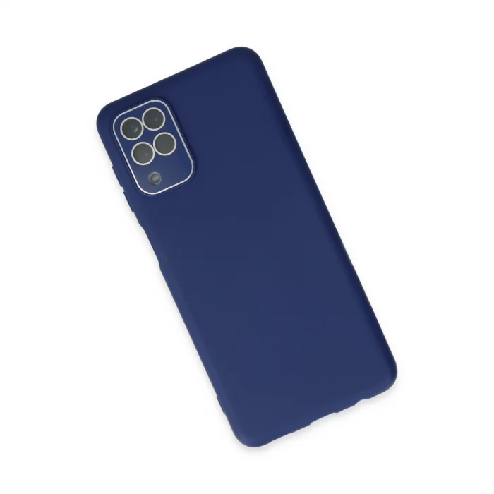 BUĞZ Samsung Galaxy A22 Kılıf Lansman Glass Kapak - Sky Blue