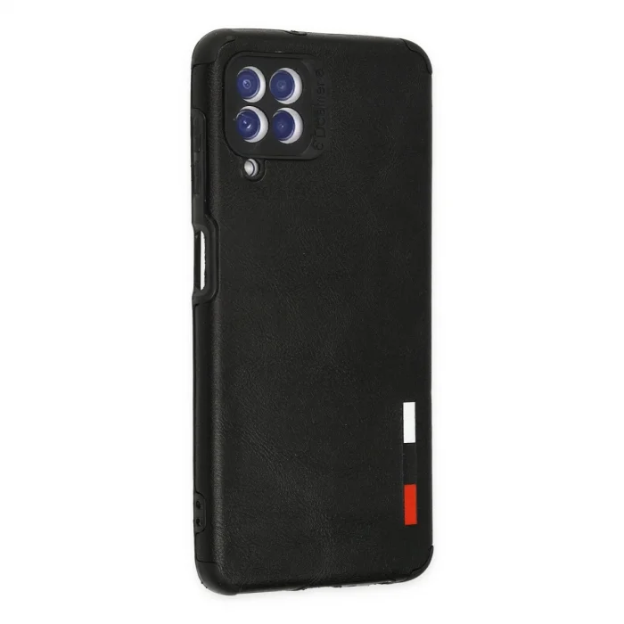 BUĞZ Samsung Galaxy A22 Kılıf Loop Deri Silikon - Siyah