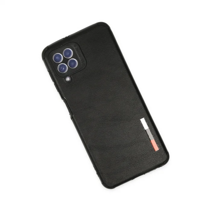 BUĞZ Samsung Galaxy A22 Kılıf Loop Deri Silikon - Siyah