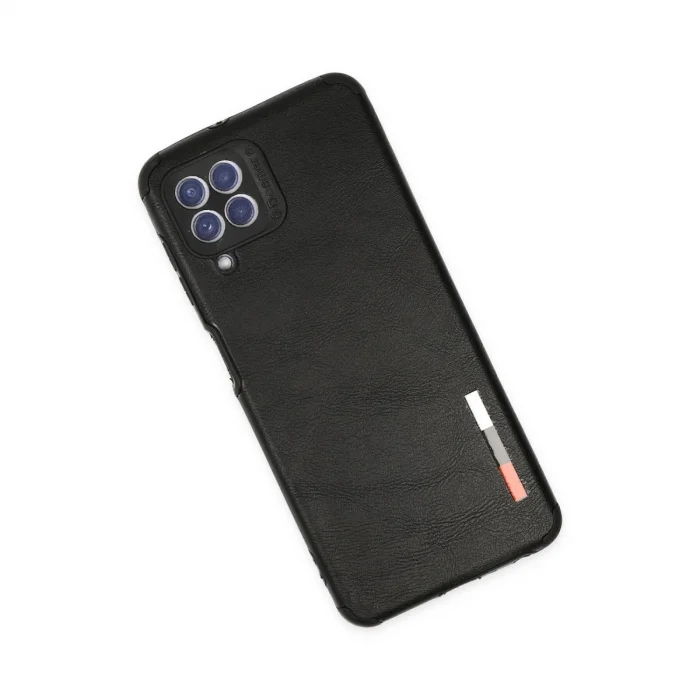 BUĞZ Samsung Galaxy A22 Kılıf Loop Deri Silikon - Siyah