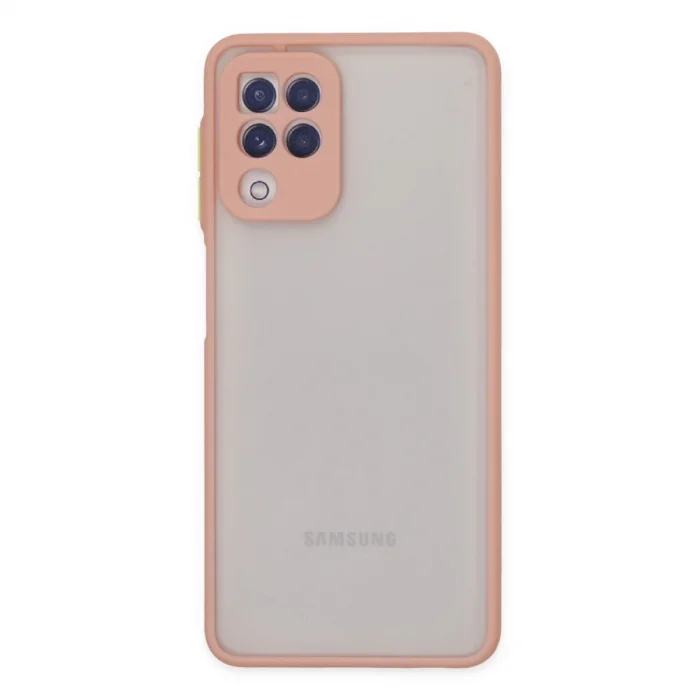 BUĞZ Samsung Galaxy A22 Kılıf Montreal Silikon Kapak - Pembe