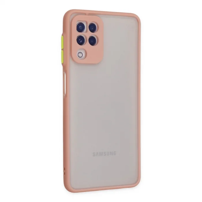 BUĞZ Samsung Galaxy A22 Kılıf Montreal Silikon Kapak - Pembe