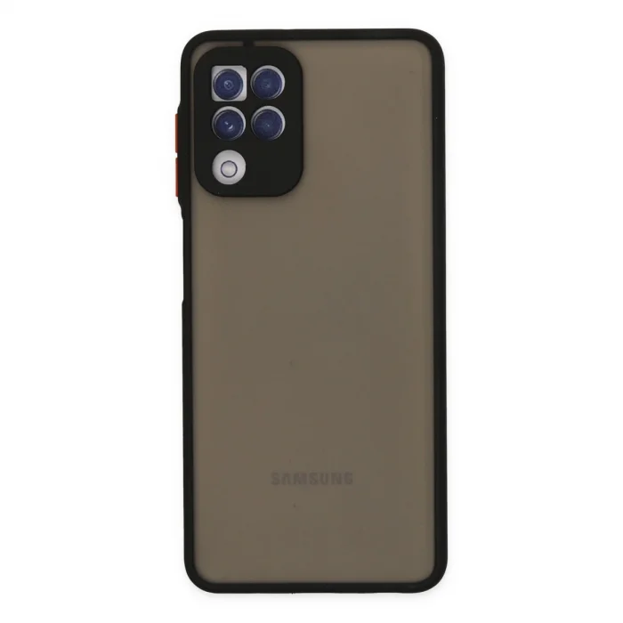 BUĞZ Samsung Galaxy A22 Kılıf Montreal Silikon Kapak - Siyah