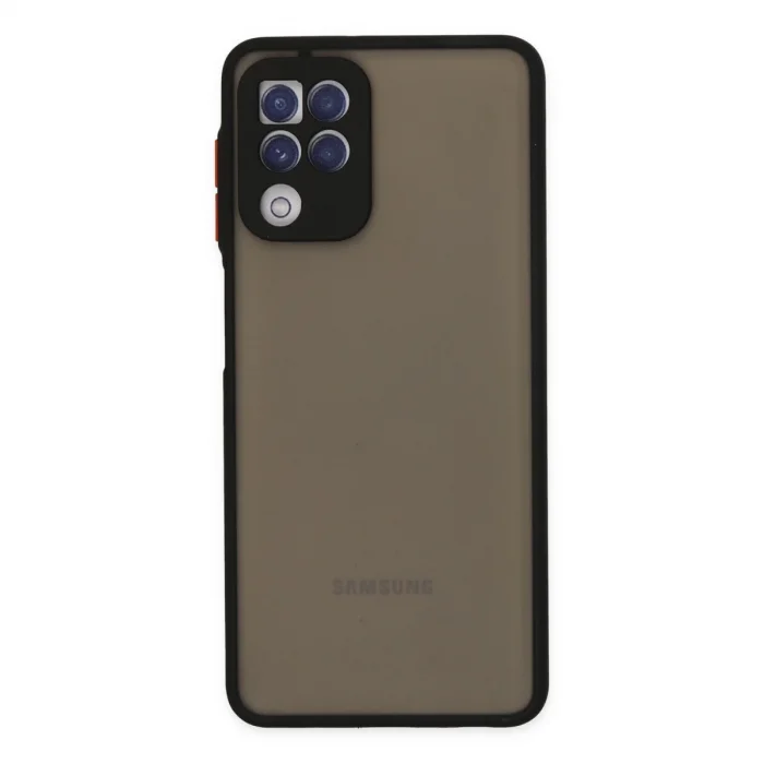 BUĞZ Samsung Galaxy A22 Kılıf Montreal Silikon Kapak - Siyah