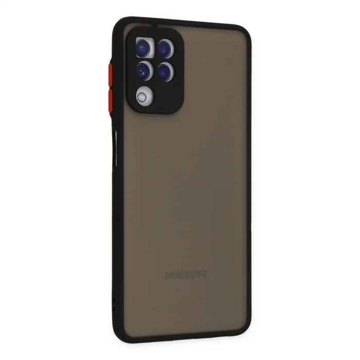 BUĞZ Samsung Galaxy A22 Kılıf Montreal Silikon Kapak - Siyah