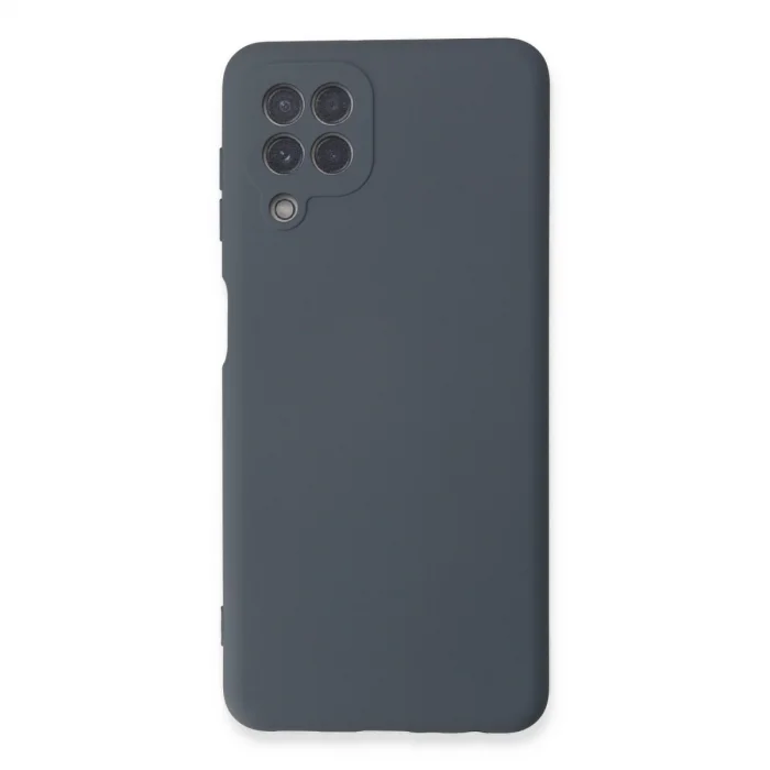 BUĞZ Samsung Galaxy A22 Kılıf Nano İçi Kadife Silikon - Gri