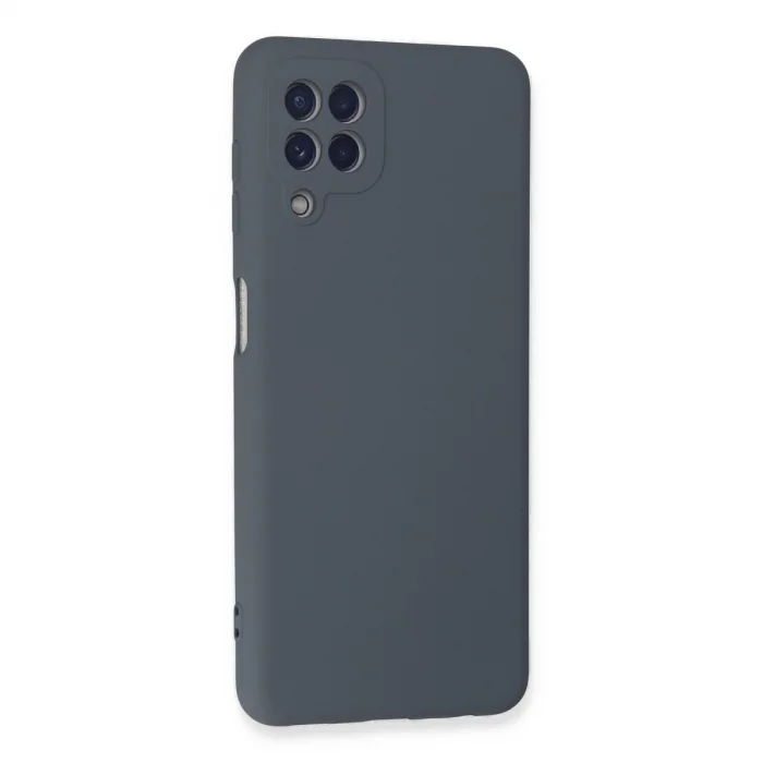 BUĞZ Samsung Galaxy A22 Kılıf Nano İçi Kadife Silikon - Gri