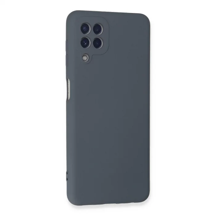 BUĞZ Samsung Galaxy A22 Kılıf Nano İçi Kadife Silikon - Gri