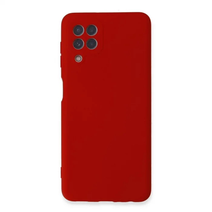 BUĞZ Samsung Galaxy A22 Kılıf Nano İçi Kadife Silikon - Kırmızı