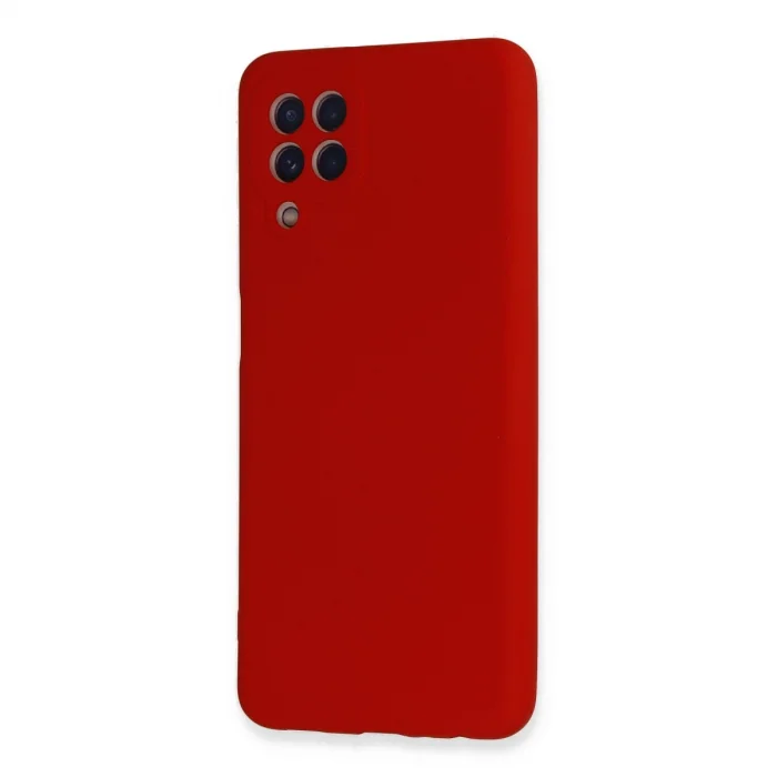 BUĞZ Samsung Galaxy A22 Kılıf Nano İçi Kadife Silikon - Kırmızı