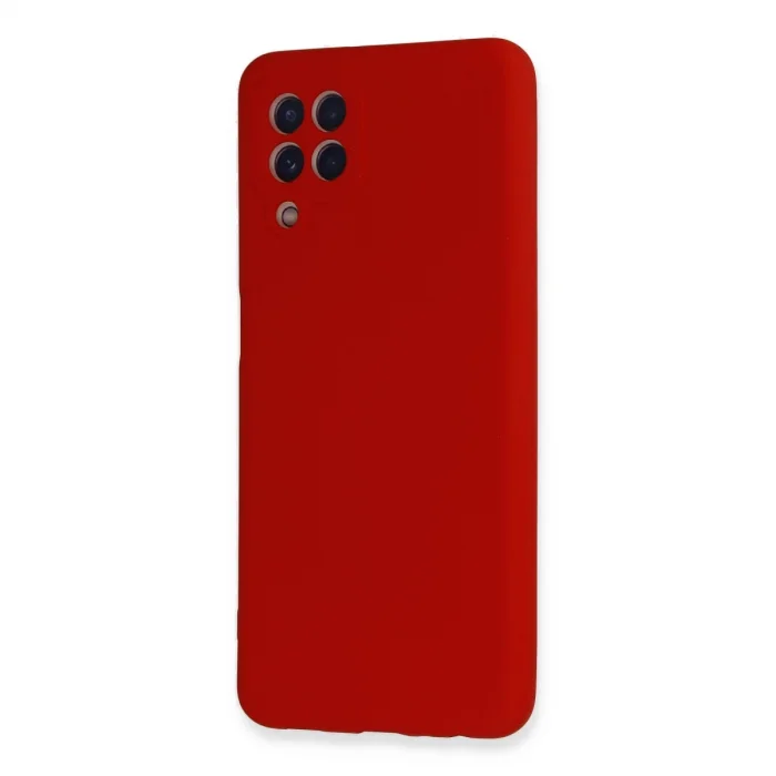 BUĞZ Samsung Galaxy A22 Kılıf Nano İçi Kadife Silikon - Kırmızı