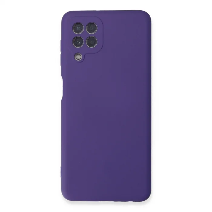 BUĞZ Samsung Galaxy A22 Kılıf Nano İçi Kadife Silikon - Mor