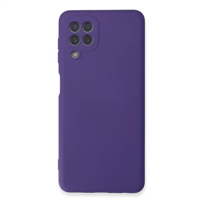 BUĞZ Samsung Galaxy A22 Kılıf Nano İçi Kadife Silikon - Mor