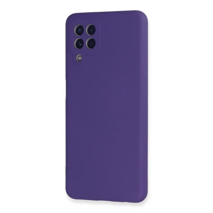 BUĞZ Samsung Galaxy A22 Kılıf Nano İçi Kadife Silikon - Mor