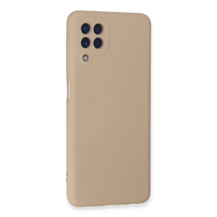 BUĞZ Samsung Galaxy A22 Kılıf Nano İçi Kadife Silikon - Pudra