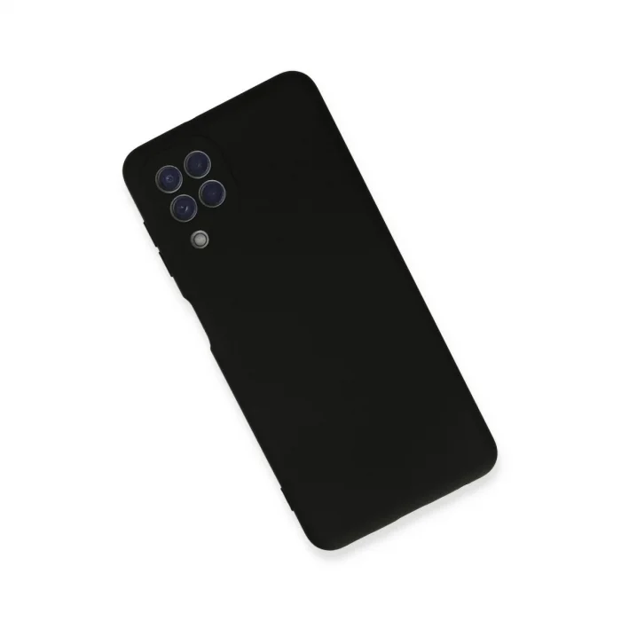 BUĞZ Samsung Galaxy A22 Kılıf Nano İçi Kadife Silikon - Siyah