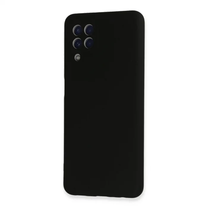 BUĞZ Samsung Galaxy A22 Kılıf Nano İçi Kadife Silikon - Siyah