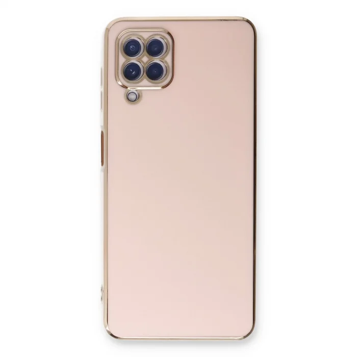 BUĞZ Samsung Galaxy A22 Kılıf Volet Silikon - Pembe