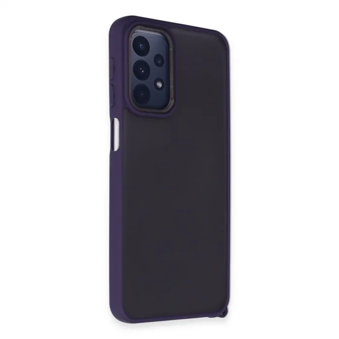 BUĞZ Samsung Galaxy A23 4g Kılıf Elegant Kapak - Derin Mor