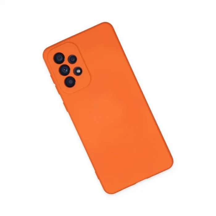BUĞZ Samsung Galaxy A23 4g Kılıf Nano İçi Kadife Silikon - Turuncu