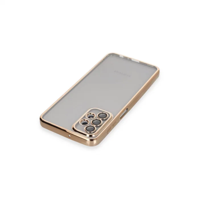 BUĞZ Samsung Galaxy A23 4g Kılıf Razer Lensli Silikon - Gold