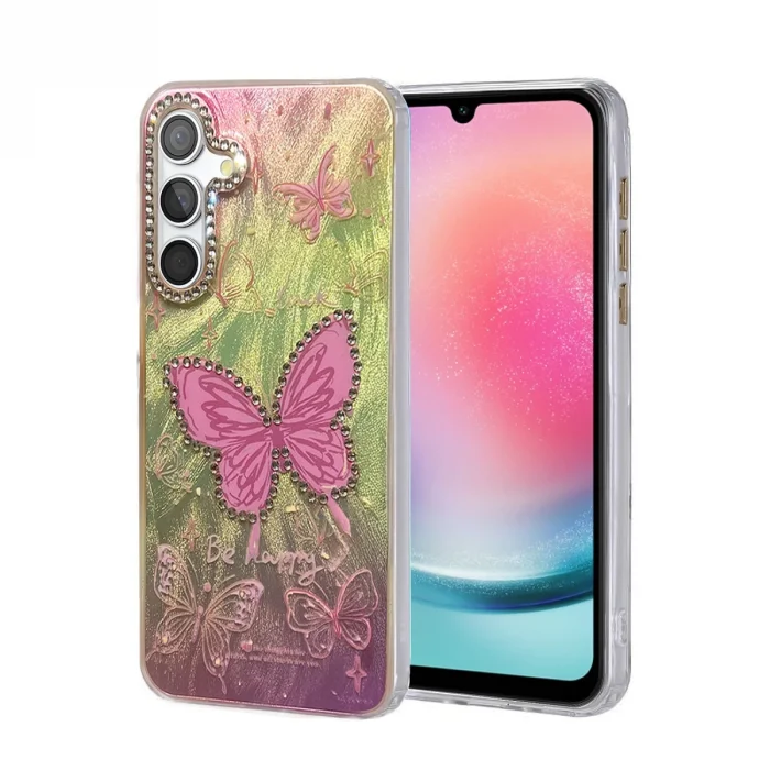 BUĞZ Samsung Galaxy A24 4g Kılıf Blade Aynalı Desenli Kapak - Desen 5