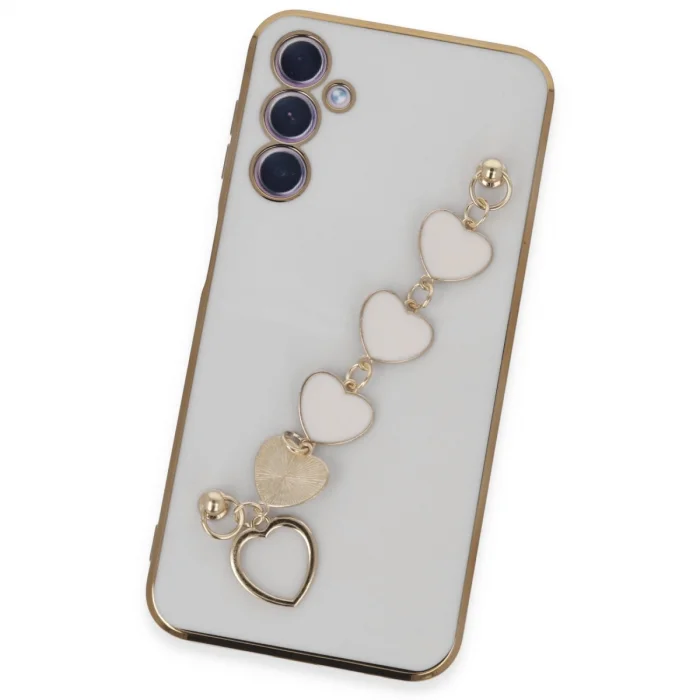 BUĞZ Samsung Galaxy A24 4g Kılıf Esila Silikon - Beyaz