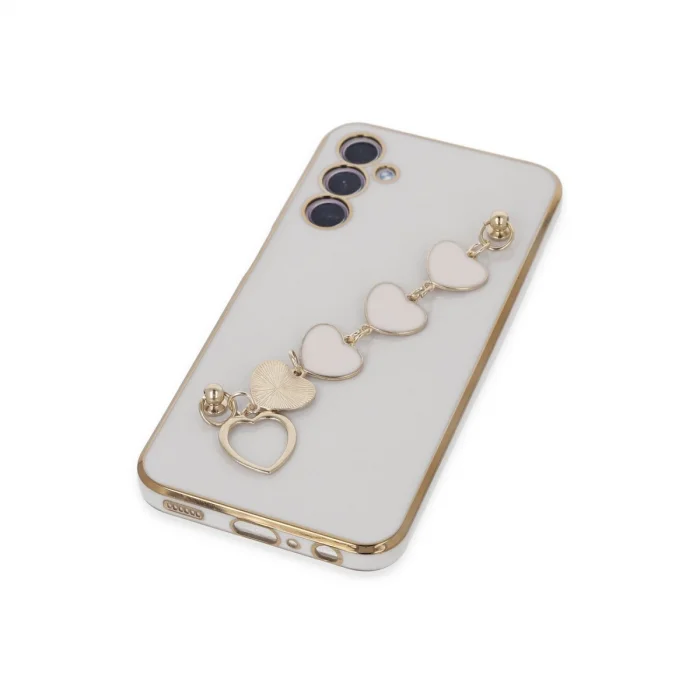 BUĞZ Samsung Galaxy A24 4g Kılıf Esila Silikon - Beyaz