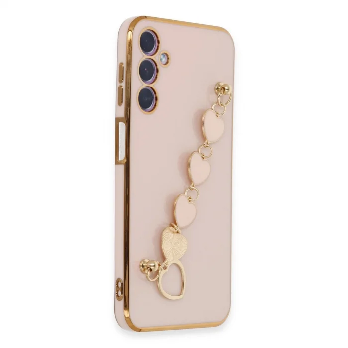 BUĞZ Samsung Galaxy A24 4g Kılıf Esila Silikon - Pudra