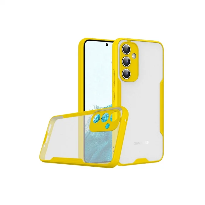 BUĞZ Samsung Galaxy A24 4g Kılıf Platin Silikon - Sarı