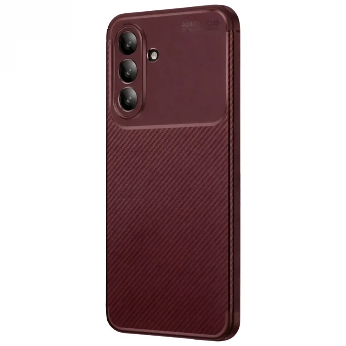 BUĞZ Samsung Galaxy A26 Kılıf Auto Focus Karbon Kapak - Bordo