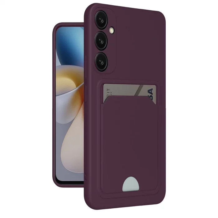 BUĞZ Samsung Galaxy A26 Kılıf Kelvin Kartvizitli Silikon - Derin Mor