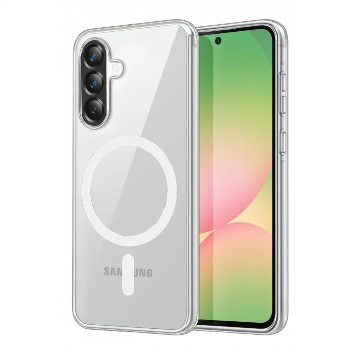 BUĞZ Samsung Galaxy A27 5g Combo Sert Şeffaf Magsafe Kapak - Şeffaf