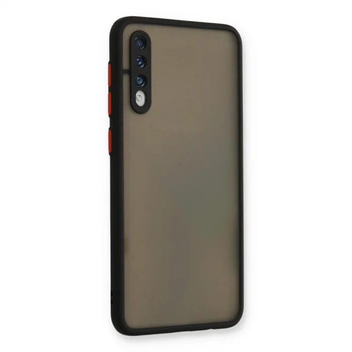 BUĞZ Samsung Galaxy A30s Kılıf Montreal Silikon Kapak - Siyah