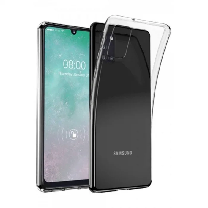 BUĞZ Samsung Galaxy A31 Kılıf Lüx Şeffaf Silikon