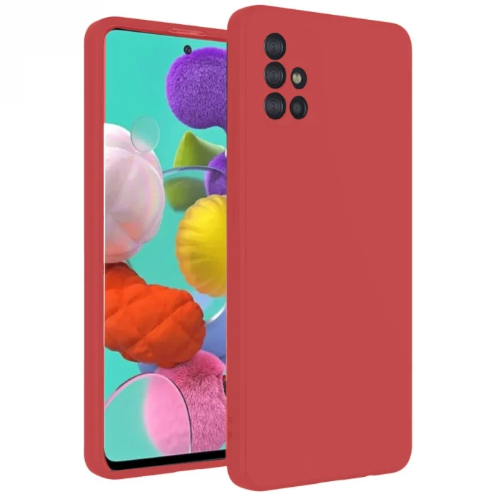 BUĞZ Samsung Galaxy A31 Kılıf Nano İçi Kadife Silikon - Kiremit
