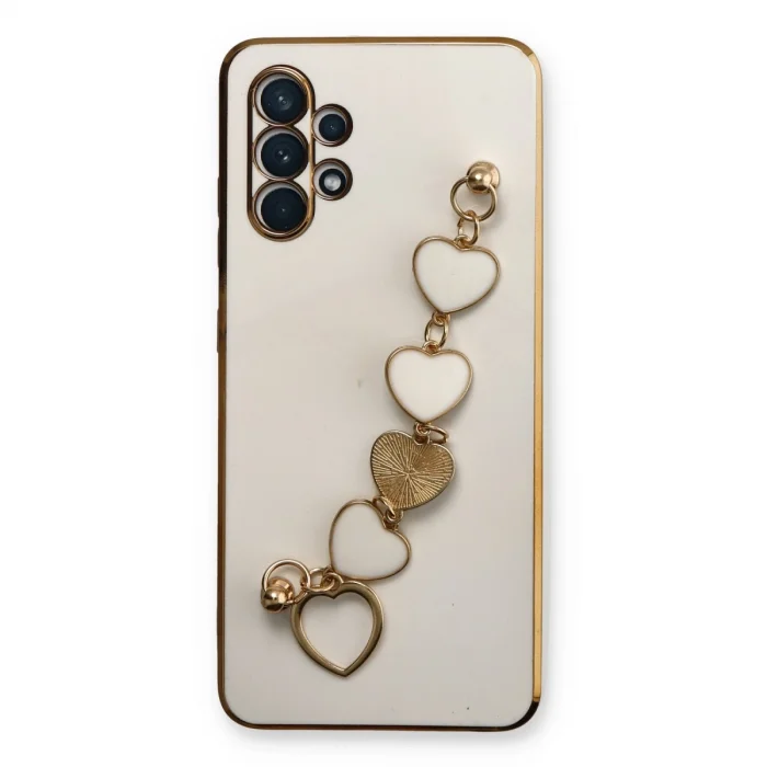 BUĞZ Samsung Galaxy A32 Kılıf Esila Silikon - Beyaz