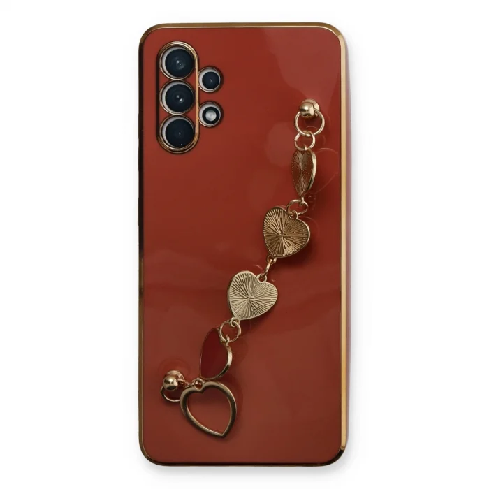 BUĞZ Samsung Galaxy A32 Kılıf Esila Silikon - Kırmızı