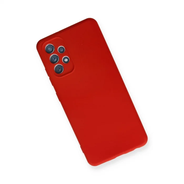 BUĞZ Samsung Galaxy A32 Kılıf Nano İçi Kadife Silikon - Kırmızı