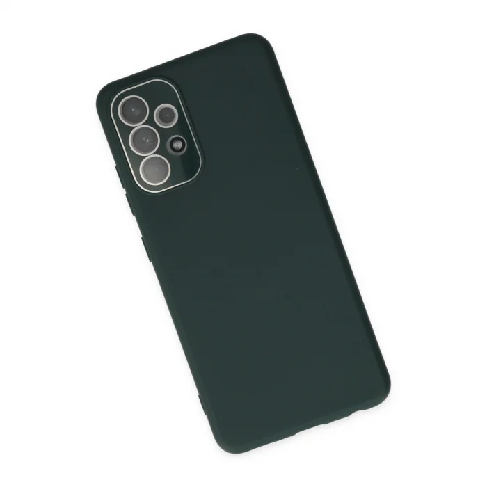 BUĞZ Samsung Galaxy A33 5g Kılıf Lansman Glass Kapak - Koyu Yeşil