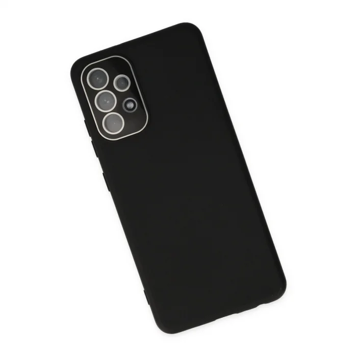 BUĞZ Samsung Galaxy A33 5g Kılıf Lansman Glass Kapak - Siyah