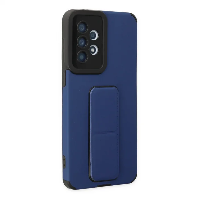 BUĞZ Samsung Galaxy A33 5g Kılıf Mega Standlı Silikon - Mavi