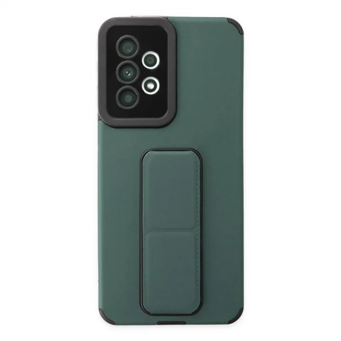 BUĞZ Samsung Galaxy A33 5g Kılıf Mega Standlı Silikon - Yeşil