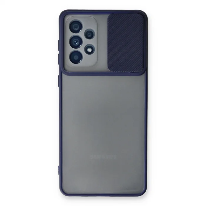 BUĞZ Samsung Galaxy A33 5g Kılıf Palm Buzlu Kamera Sürgülü Silikon - Lacivert